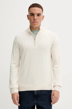 Sveter Abercrombie & Fitch béžová farba, s polorolákom, KI120-5139-150