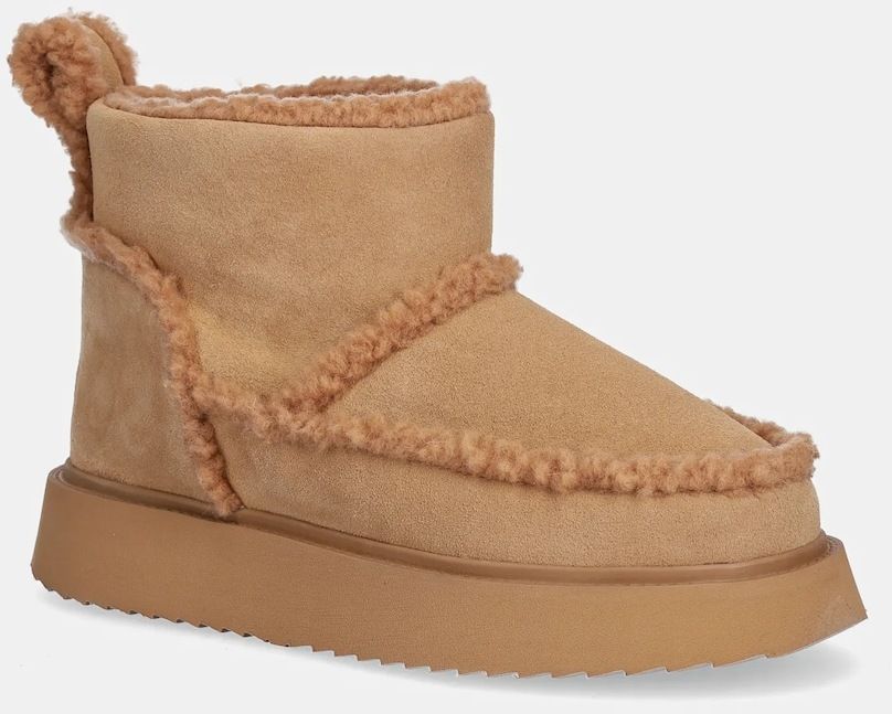 Semišové snehule Inuikii Shearling Micro béžová farba, 1001.026.0011.859