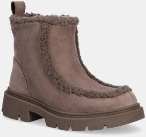 Semišové snehule Inuikii Biker Suede hnedá farba, 1002.012.0011.163