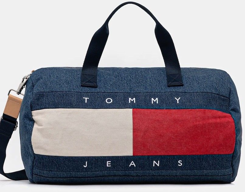 Taška Tommy Jeans modrá farba, AM0AM13813