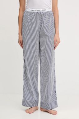 Bavlnené pyžamové nohavice Polo Ralph Lauren modrá farba, 4P0137