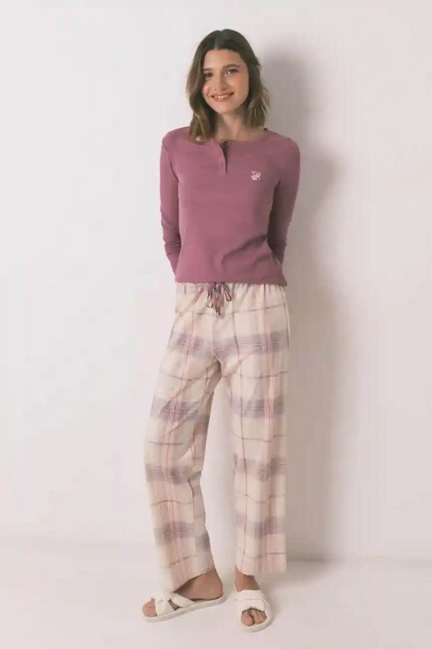 Pyžamo women'secret dámske, fialová farba, 3592417