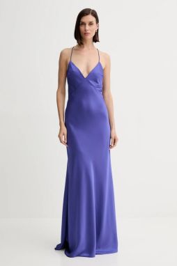 Šaty Patrizia Pepe fialová farba, maxi, priliehavé, 8A1565 A563