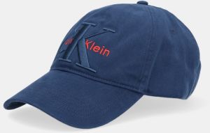 Bavlnená šiltovka Calvin Klein tmavomodrá farba, LV04D5039G