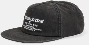Bavlnená šiltovka Tommy Jeans čierna farba, AM0AM13672