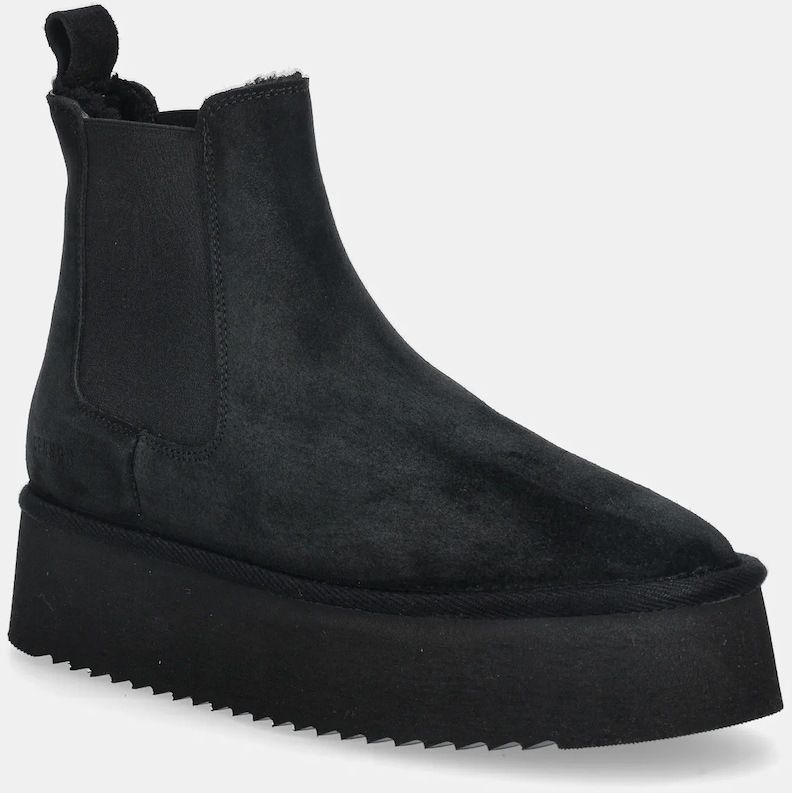 Semišové snehule Copenhagen čierna farba, CPH259 black