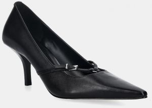 Kožené lodičky MICHAEL Michael Kors Selina čierna farba, 40F5SLMP4L.001