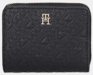 Peňaženka Tommy Hilfiger dámska, čierna farba, AW0AW17743