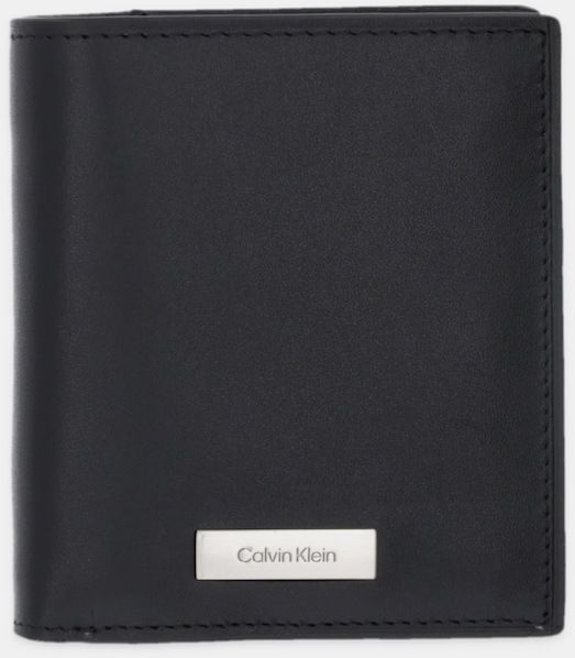 Kožená peňaženka Calvin Klein čierna farba, LV04D1068G
