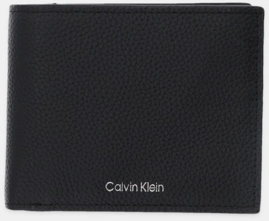 Kožená peňaženka Calvin Klein čierna farba, LV04D1138G