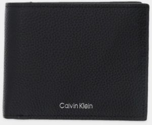 Kožená peňaženka Calvin Klein čierna farba, LV04D1138G