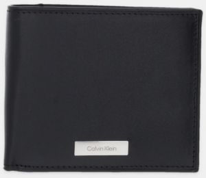Kožená peňaženka Calvin Klein čierna farba, LV04D1066G