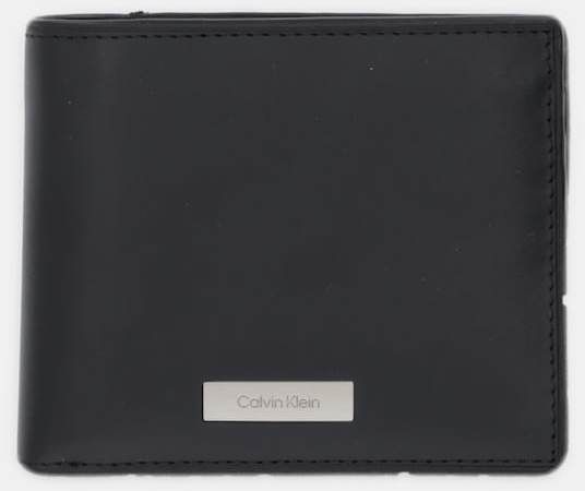 Kožená peňaženka Calvin Klein čierna farba, LV04D1067G
