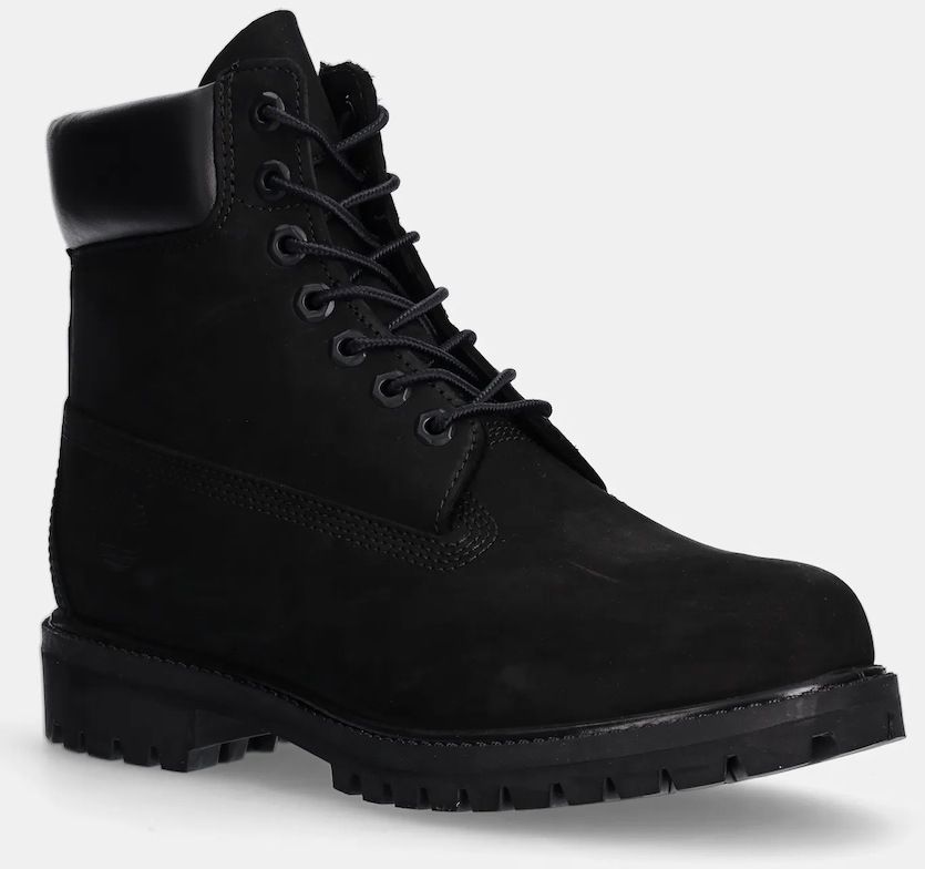 Nubukové topánky Timberland Premium 6 Inch čierna farba, TB100730011