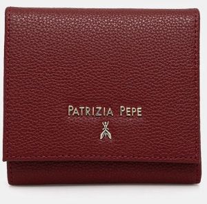 Kožená peňaženka Patrizia Pepe dámsky, bordová farba, 8Q0024 L001