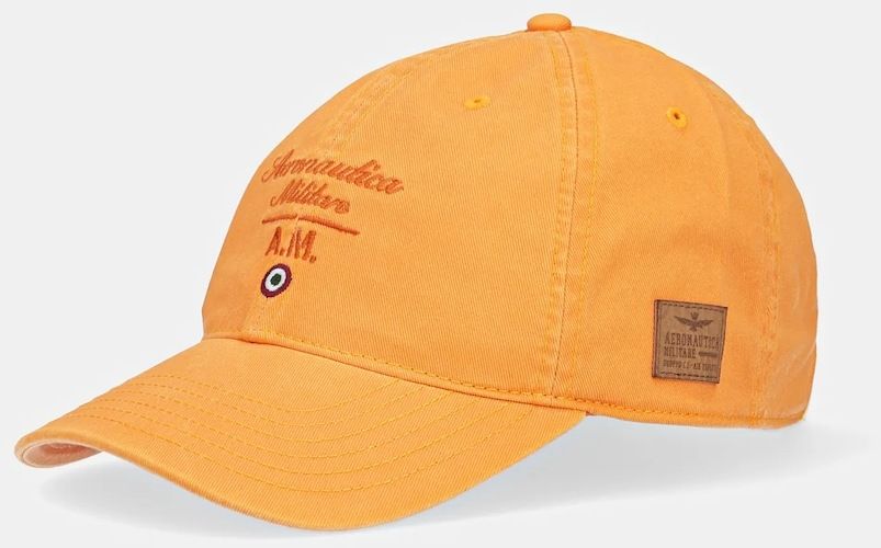 Bavlnená šiltovka Aeronautica Militare oranžová farba, s nášivkou, HA1204CT2476