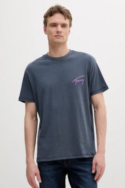 Bavlnené tričko Tommy Jeans pánske, s potlačou, DM0DM20768