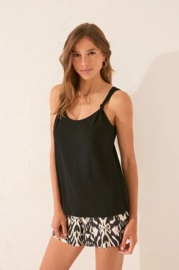 Pyžamová košeľa women'secret dámske, čierna farba, 3272267