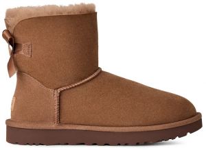 Semišové snehule UGG Mini Bailey Bow II hnedá farba, 1016501.RYK