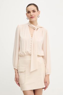 Šaty Liu Jo béžová farba, mini, áčkový strih, MF5072 E0624