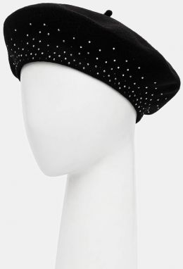 Vlnená baretka Emporio Armani čierna farba, EW003512 AF20033