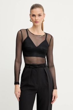 Body Elisabetta Franchi čierna farba, jednofarebná, BO01457E2