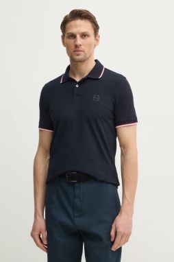 Bavlnené polo tričko Armani Exchange tmavomodrá farba, jednofarebná, 8NZF75 Z8M5Z