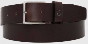 Kožený opasok Calvin Klein pánsky, hnedá farba, K50K510083