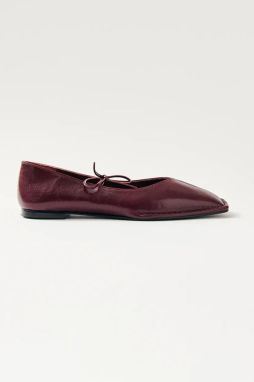 Kožené balerínky Alohas Sway bordová farba, S00191-16