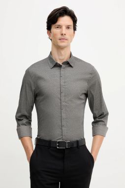 Košeľa Armani Exchange biela farba, slim, s klasickým golierom, XM000625 AF13184