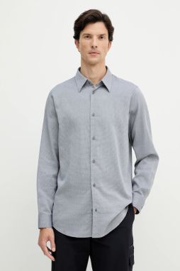 Bavlnená košeľa Armani Exchange modrá farba, regular, s klasickým golierom, XM001869 AF18837
