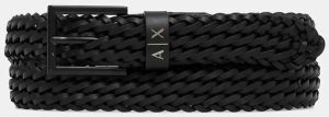 Kožený opasok Armani Exchange čierna farba, XM001699 AF17391
