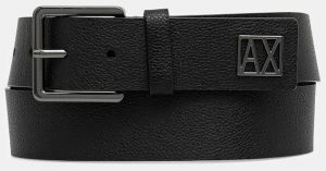 Kožený opasok Armani Exchange čierna farba, XM001698 AF17390
