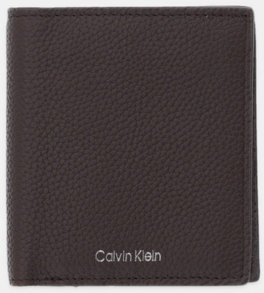 Kožená peňaženka Calvin Klein hnedá farba, LV04D1064G