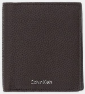 Kožená peňaženka Calvin Klein hnedá farba, LV04D1064G