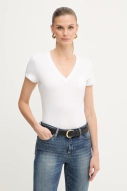 Bavlnené tričko Armani Exchange dámske, biela farba, XW001008 AF17172