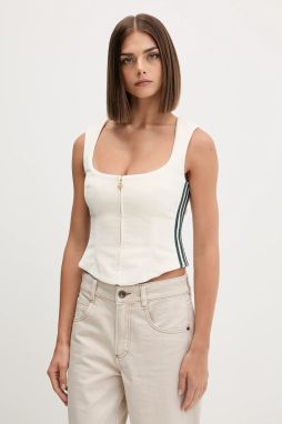 Top adidas Originals Velvet béžová farba, KF4692