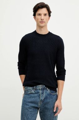 Sveter s prímesou vlny Armani Exchange tmavomodrá farba, ľahký, XM001560 AF11982