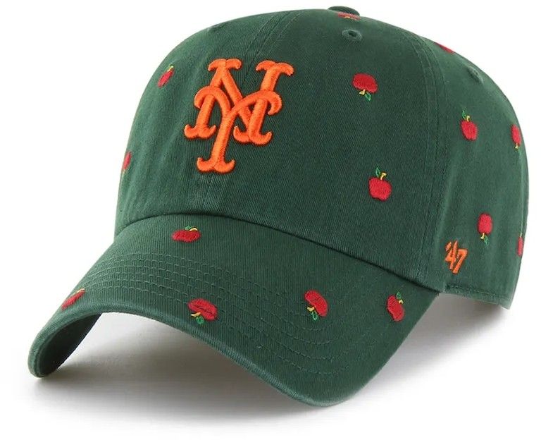 Bavlnená šiltovka 47 brand MLB New York Mets zelená farba, B-CNFTI16GWS-DG