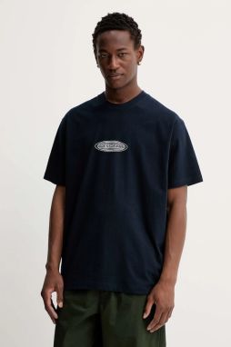 Bavlnené tričko Guess Jeans pánske, tmavomodrá farba, s potlačou, M5BI29 K8FQ4