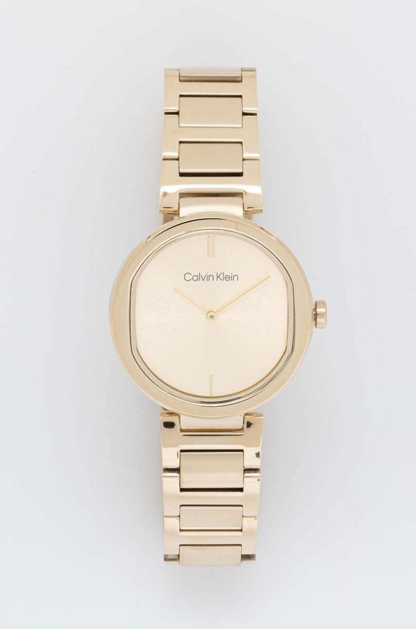 Hodinky Calvin Klein dámske, zlatá farba