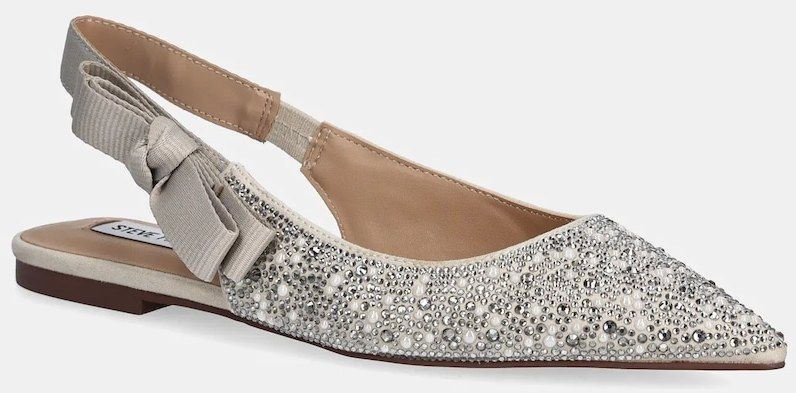 Baleríny Steve Madden Olyvia-P strieborná farba, s otvorenou pätou, 11004876