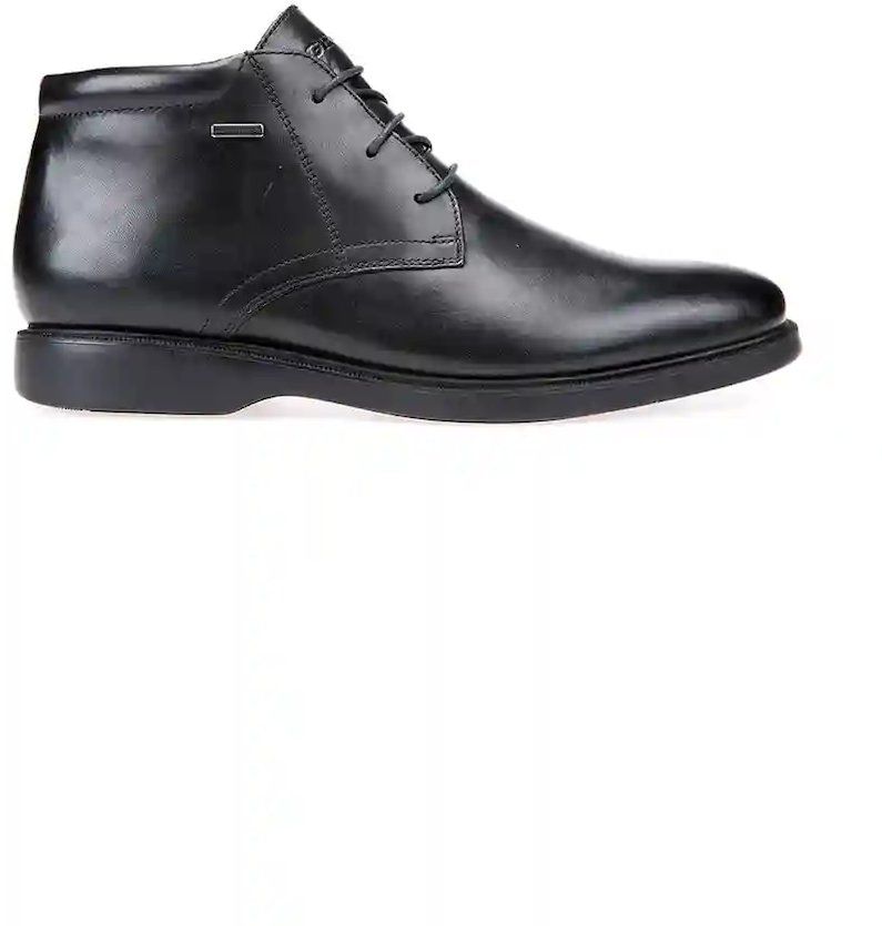 Kožená obuv Geox U BRAYDEN 2FIT ABX čierna farba, U54N1D 00043 C9999