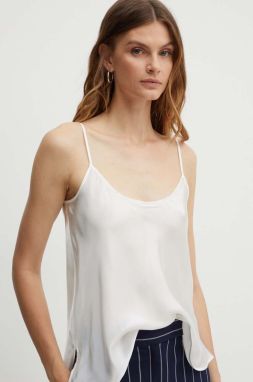 Hodvábny top MAX&Co. biela farba, 2418161014200