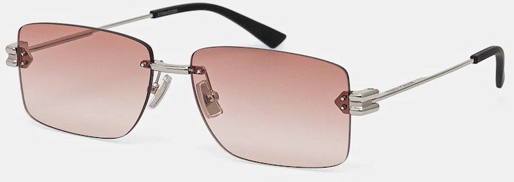 Slnečné okuliare Bottega Veneta pánske, strieborná farba, BV1126S