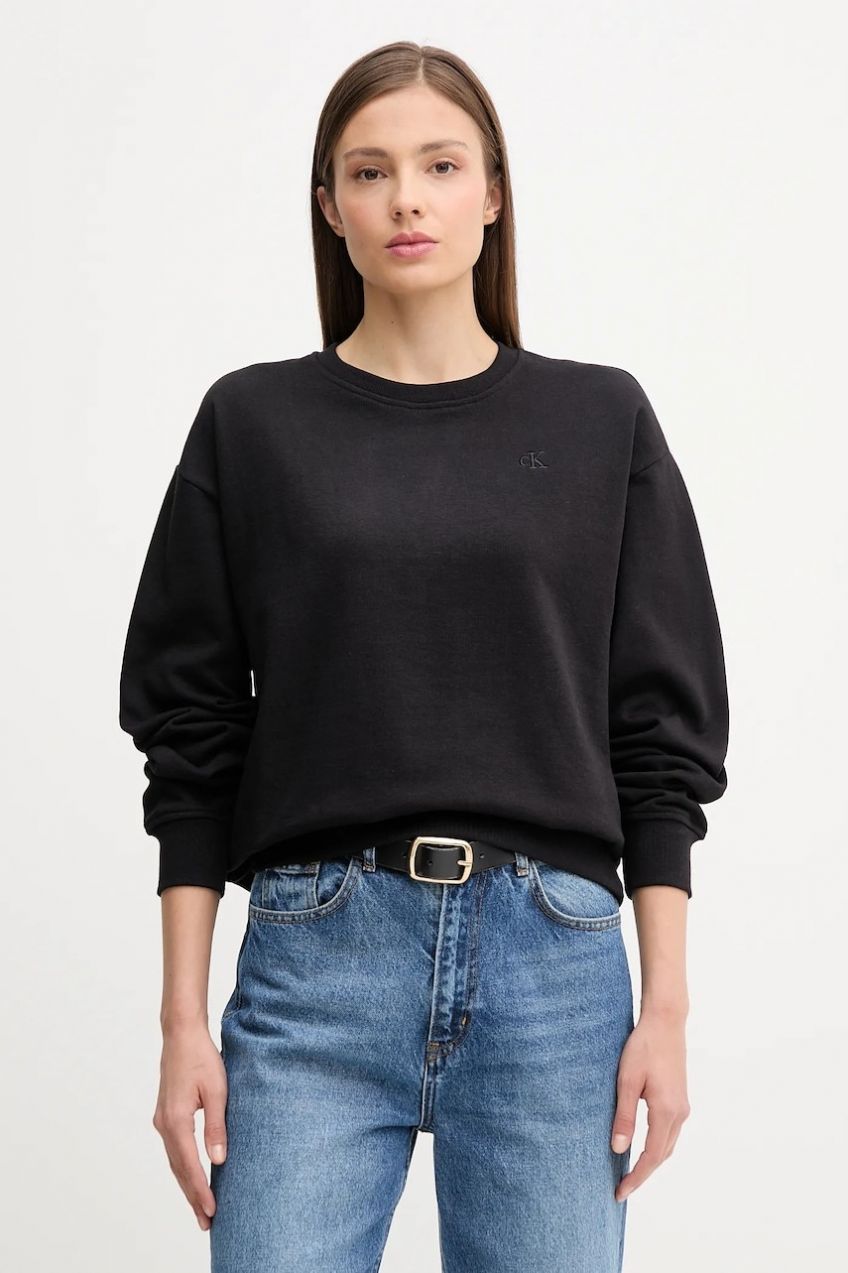 Mikina Calvin Klein Jeans čierna farba, LV047B236G