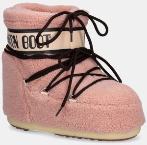 Snehule Moon Boot MB ICON LOW FLEECE ružová farba, 80D1409700 J001