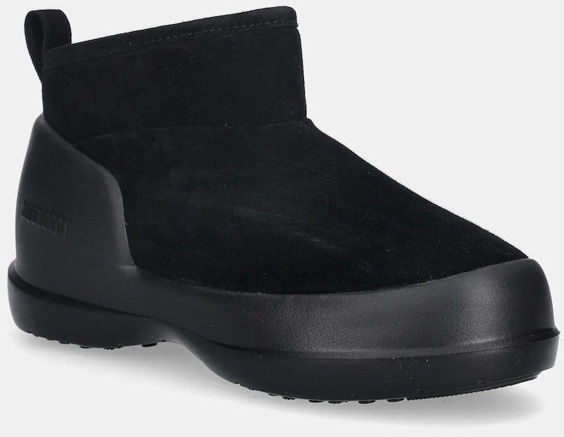Semišové snehule Moon Boot MB MEZZALUNA LOW BOOT SUEDE čierna farba, 80D2500070 N001