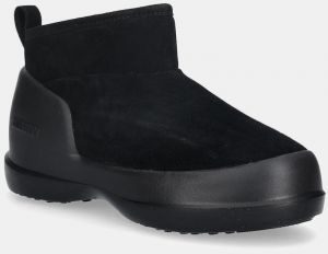 Semišové snehule Moon Boot MB MEZZALUNA LOW BOOT SUEDE čierna farba, 80D2500070 N001