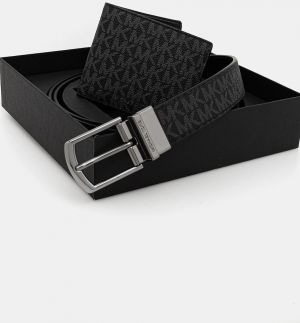 Peňaženka a kožený opasok Michael Kors čierna farba, 39S4LBLN4B